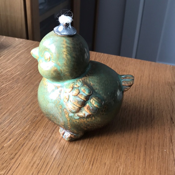 Green ceramic duck lantern - Picture 2 of 6